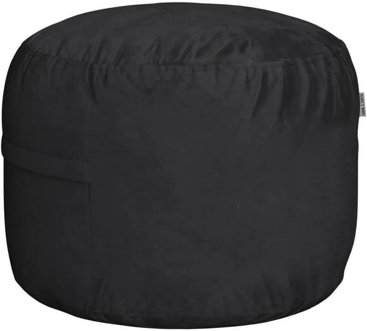 Alt view image 4 of 7 - HABUTWAY Bean Bag Chair 3Ft Luxurious Velvet Ultra Soft Fur with High Rebound Memory Foam Bean Bag Chairs for Adults Plush Lazy Sofa with Fluffy Removable Sponge 3' (Grey)