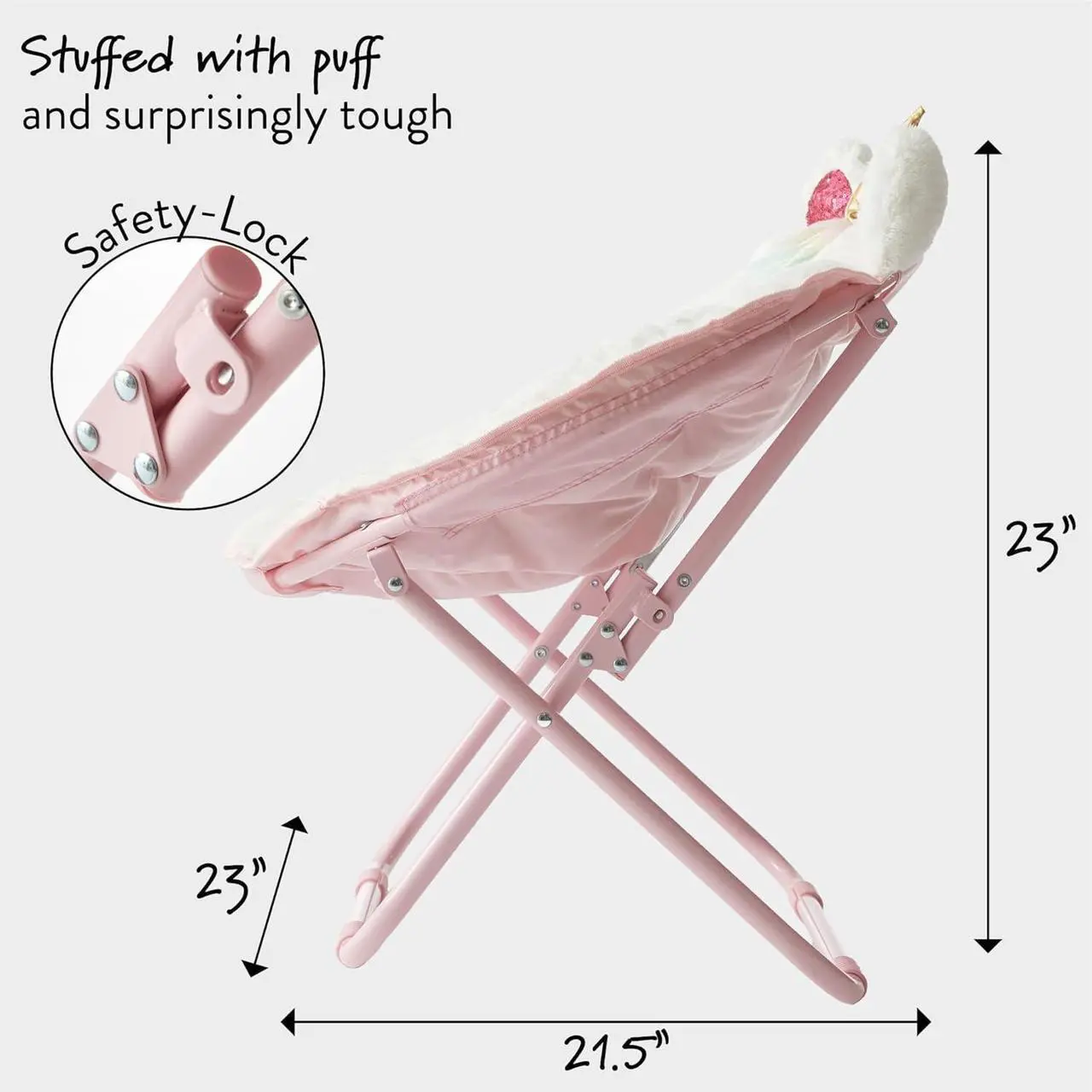 Alt view image 2 of 7 - Heritage Kids Unicorn Saucer Chair, For Gaming Textile, White