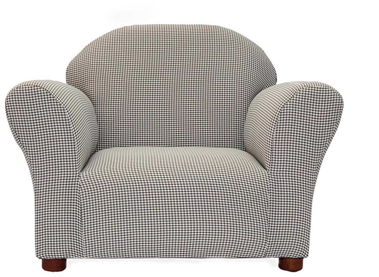 Alt view image 4 of 7 - Keet Roundy Kid's Chair Gingham Kids Chair, Comfortable and Durable Kids Chair, Kids Armchair Easy to Coordinate, Kids Bedroom Chair, Comfy, Ages 2-5 Years, Kid Sofa Chair, Navy