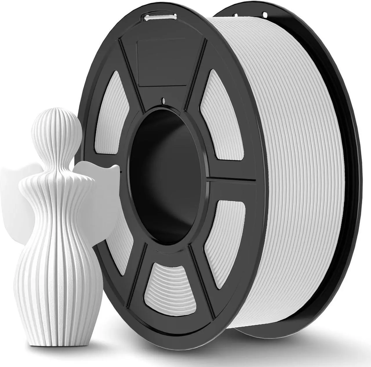 Main image of JAYO PLA+ Filament 1.75mm, PLA Plus 3D Printer Filament 1.1KG, Dimensional Accuracy +/- 0.02mm, Neatly Wound Filament, Toughness 3D Printing Filament, 1.1 kg Spool(2.42 LBS), 363 Meters, PLA+ White