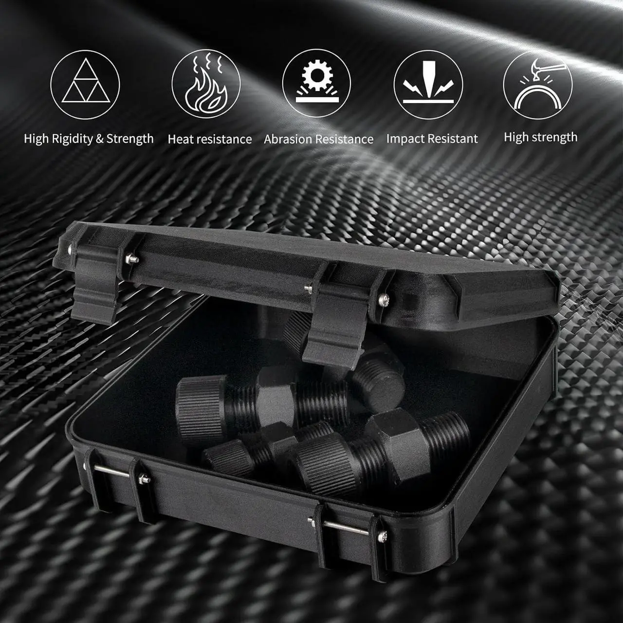 Alt view image 5 of 7 - IEMAI PETG Carbon Fiber Filament 1.75mm, Matte Black PETG-CF, Heat-Resistant, High Strength & Rigidity 3D Printer Filament, 1kg Spool Designed for Complex Models and Functional Parts