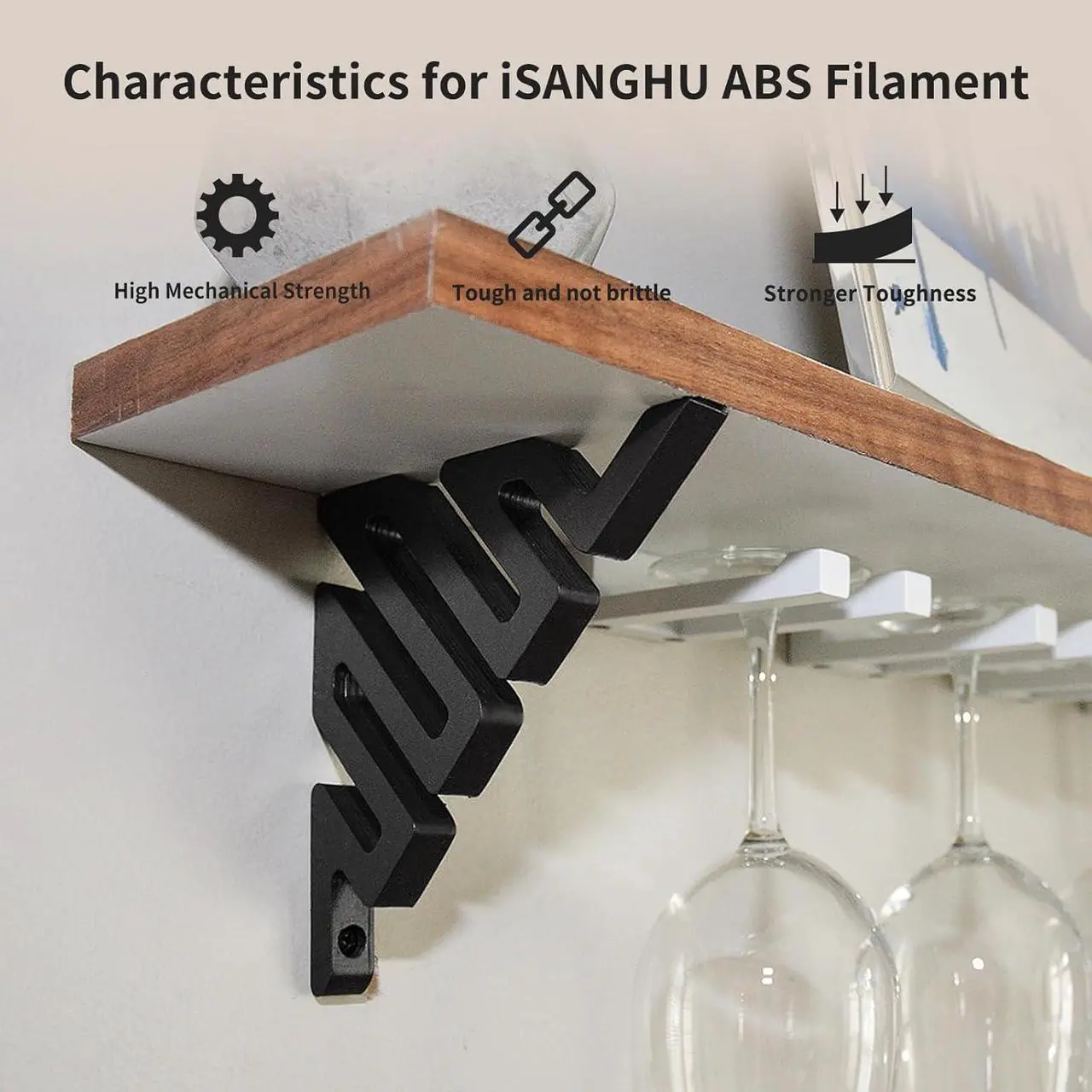 Alt view image 4 of 7 - Carbon Fiber ABS Filament 1.75mm, Lightweight & High Toughness, Enhanced ABS-CF 3D Printer Filament, Black Carbon Fiber Filament ABS Filament 1kg(2.2lbs) Spool