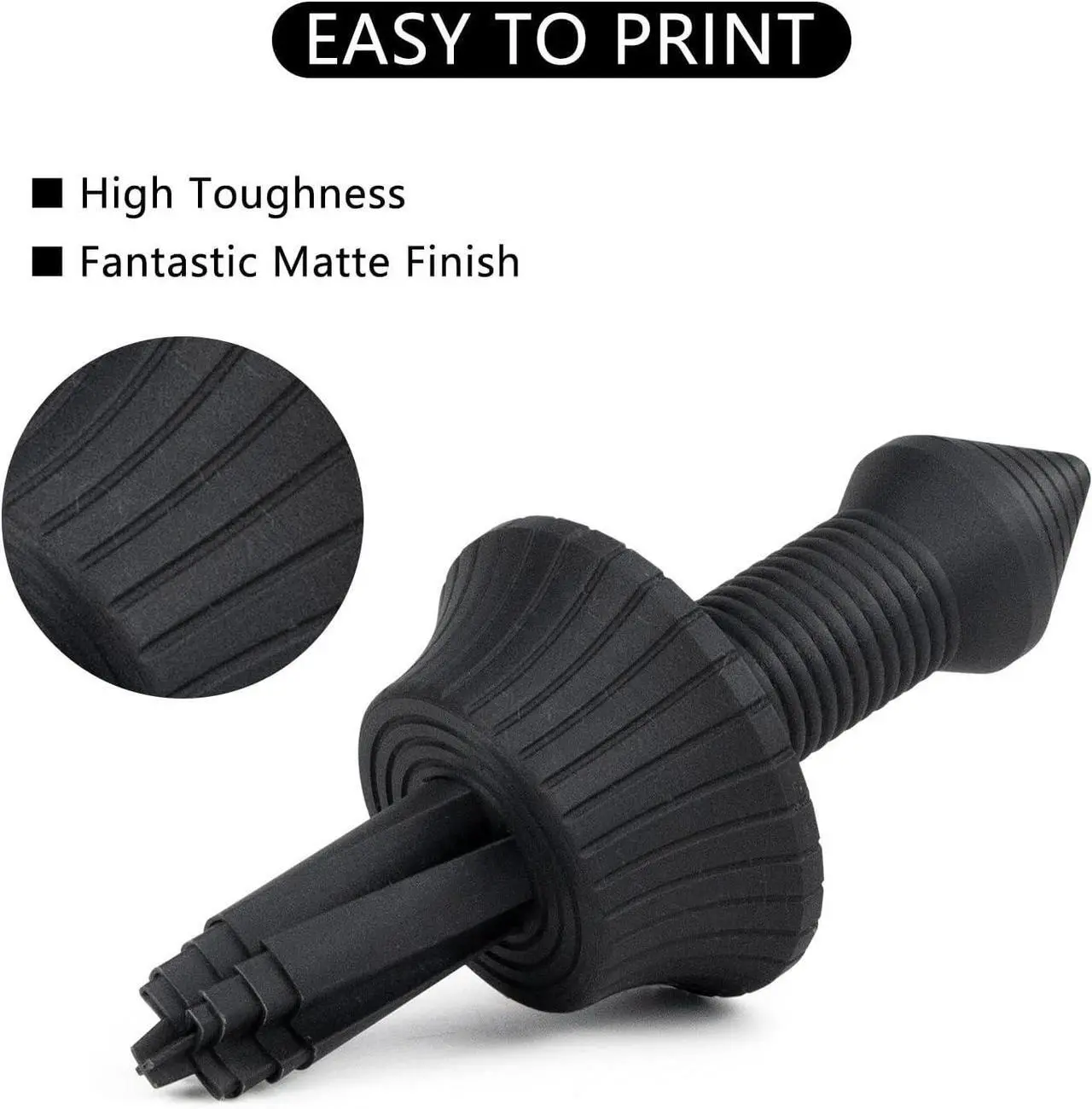 Alt view image 6 of 7 - Carbon Fiber ABS Filament 1.75mm, Lightweight & High Toughness, Enhanced ABS-CF 3D Printer Filament, Black Carbon Fiber Filament ABS Filament 1kg(2.2lbs) Spool