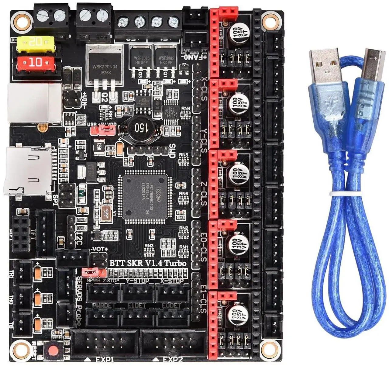 Main image of BIGTREETECH SKR V1.4 Turbo 32Bit Control Board 120MHZ Support 5 Axis TMC2209 Stepper Motor Driver Klipper/Marlin Compatible with HDMI5/TFT35/TFT70 Touch Screen BTT Pi for Ender 3/CR10/Voron DIY Board