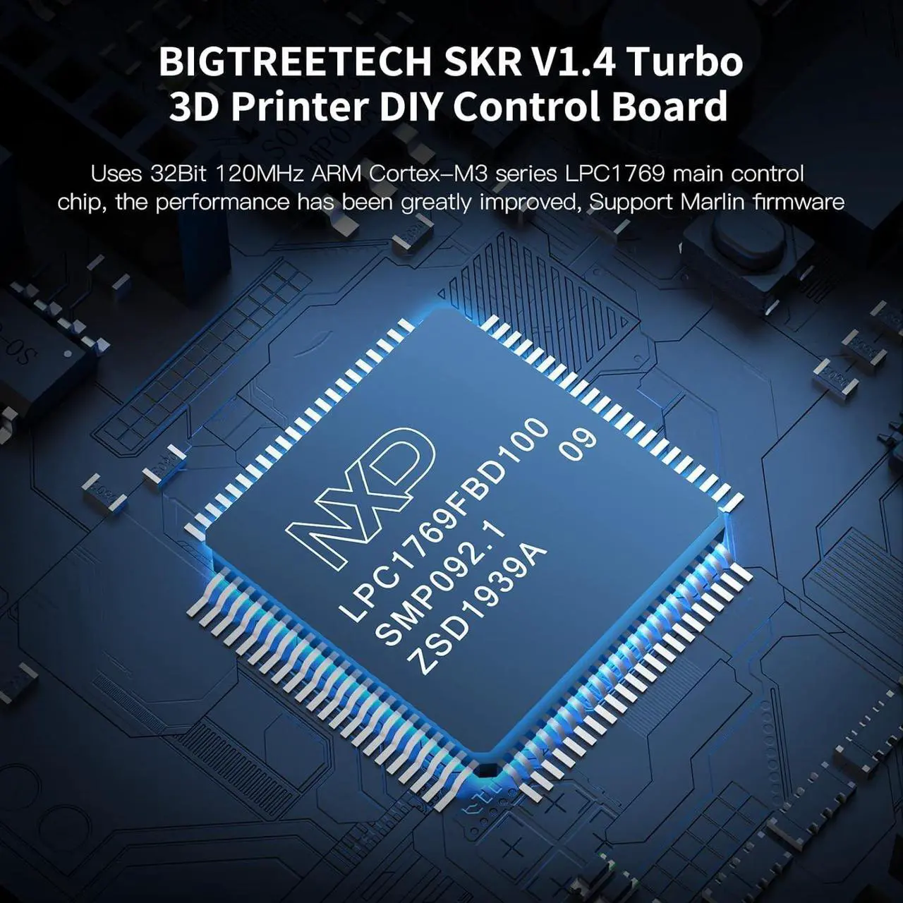 Alt view image 4 of 6 - BIGTREETECH SKR V1.4 Turbo 32Bit Control Board 120MHZ Support 5 Axis TMC2209 Stepper Motor Driver Klipper/Marlin Compatible with HDMI5/TFT35/TFT70 Touch Screen BTT Pi for Ender 3/CR10/Voron DIY Board