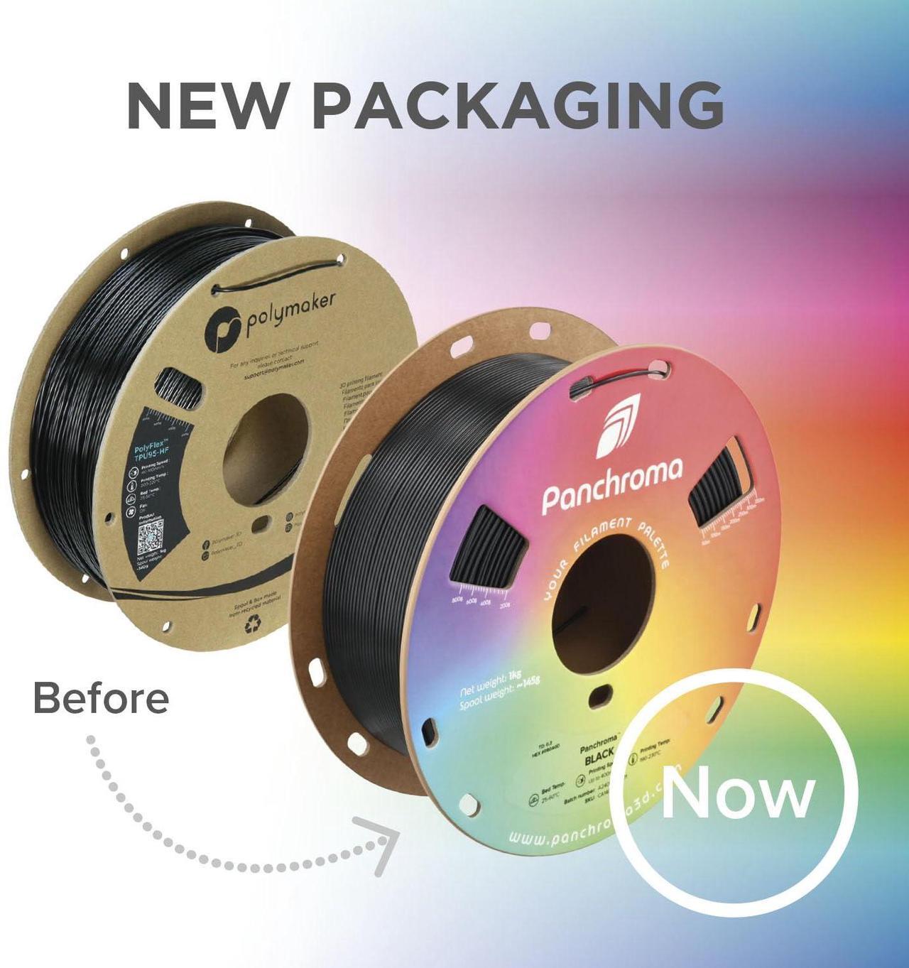 Alt view image 5 of 6 - Polymaker Panchroma Satin Rainbow PLA 3D Printer Filament 1.75mm, Gradient Rainbow PLA Filament 1.75 Satin Surface 1kg - Panchroma Multicolor PLA 3D Printing Filament