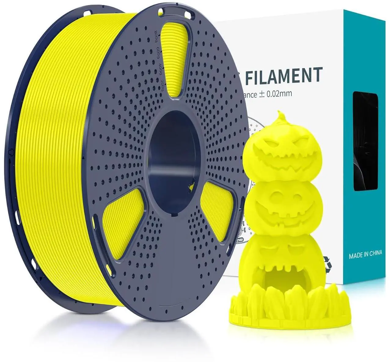 Main image of SUNLU Fluorescent PLA 3D Printer Filament, PLA Filament 1.75mm, Brighter Color for Halloween Decoration, Neatly Wound Filament, Fit Most FDM 3D Printer, 1kg Spool, Fluorescent Yellow