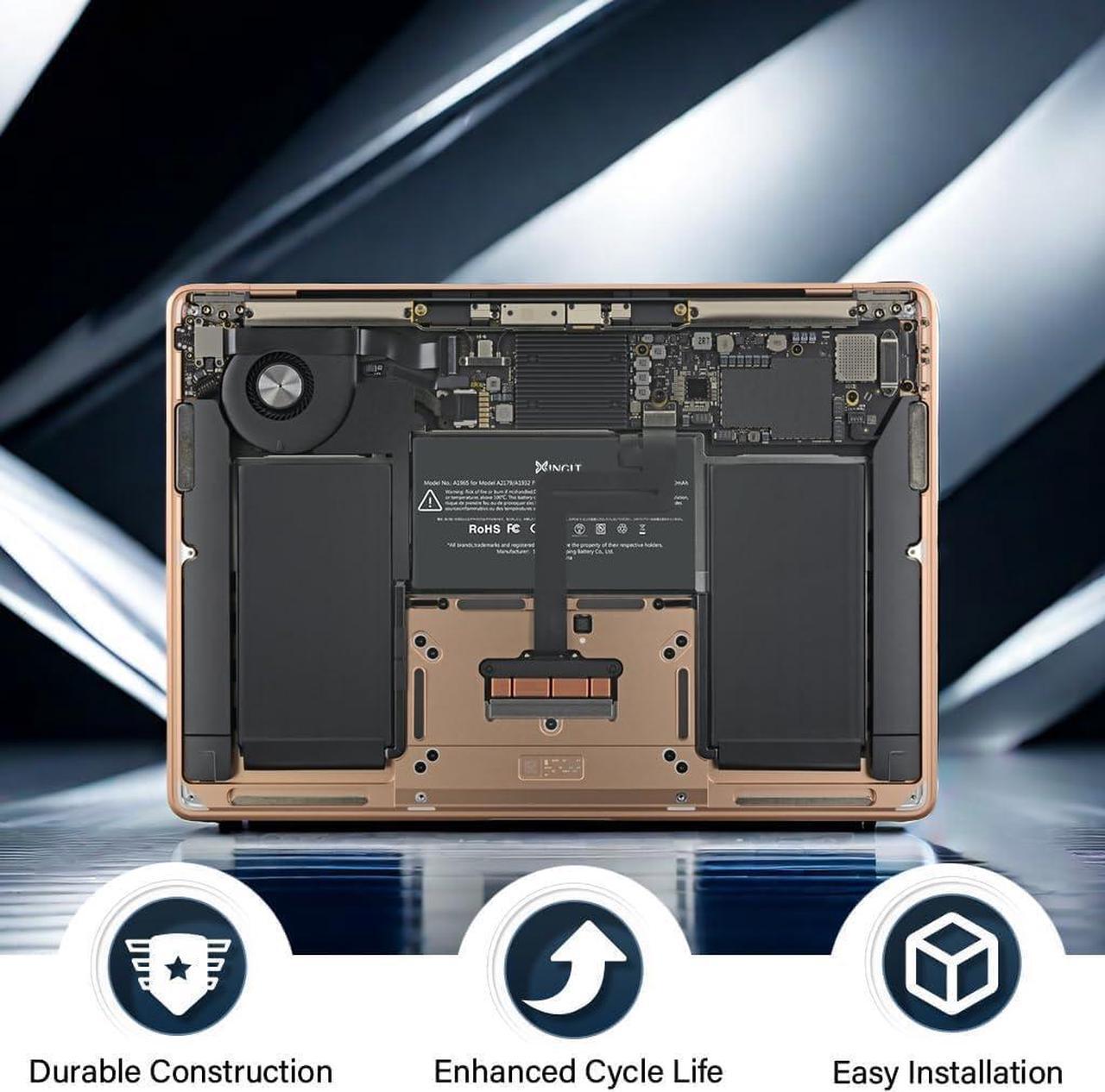 Alt view image 4 of 7 - A1932 A2179 Battery Replacement A1965 Battery for MacBook Air 13 inch Retina A1932 (Year 2018-2019) A2179 (Year 2020) EMC 3184 3302,A1965 Laptop Battery
