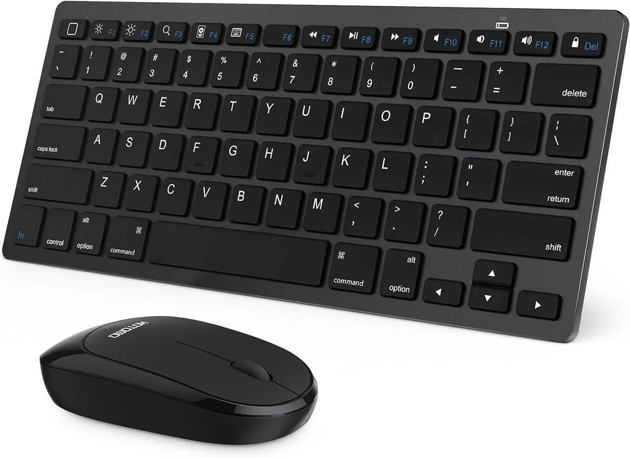 Main image of OMOTON Bluetooth Keyboard and Mouse Combo, Wireless Keyboard Mouse for iPad Pro 13,11(2024)/12.9, iPad 10th/9th/8th/7th Gen, iPad Air 6/5/4, and Bluetooth Enabled Devices (Black)