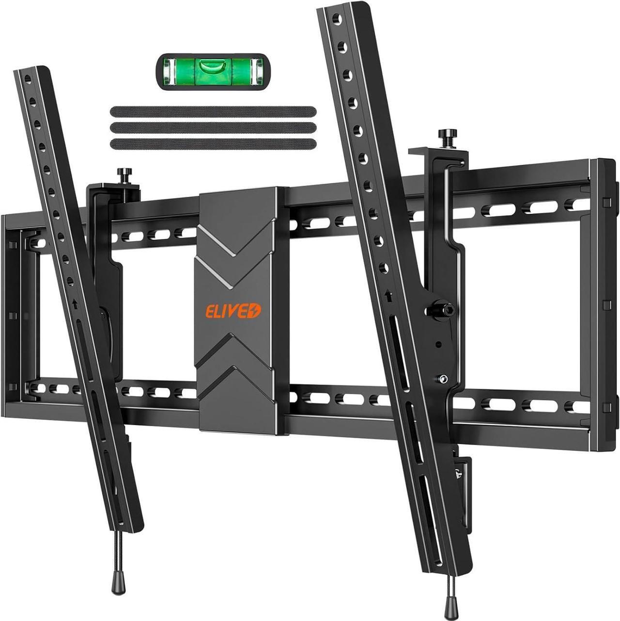Main image of ELIVED Tilting TV Wall Mount for Most 37"-84" TVs with Level Adjustment, Low Profile TV Mount Max 24" Wood Studs, Wall Mount Bracket Max VESA 600x400mm, 99 Lbs Loading, YD1038