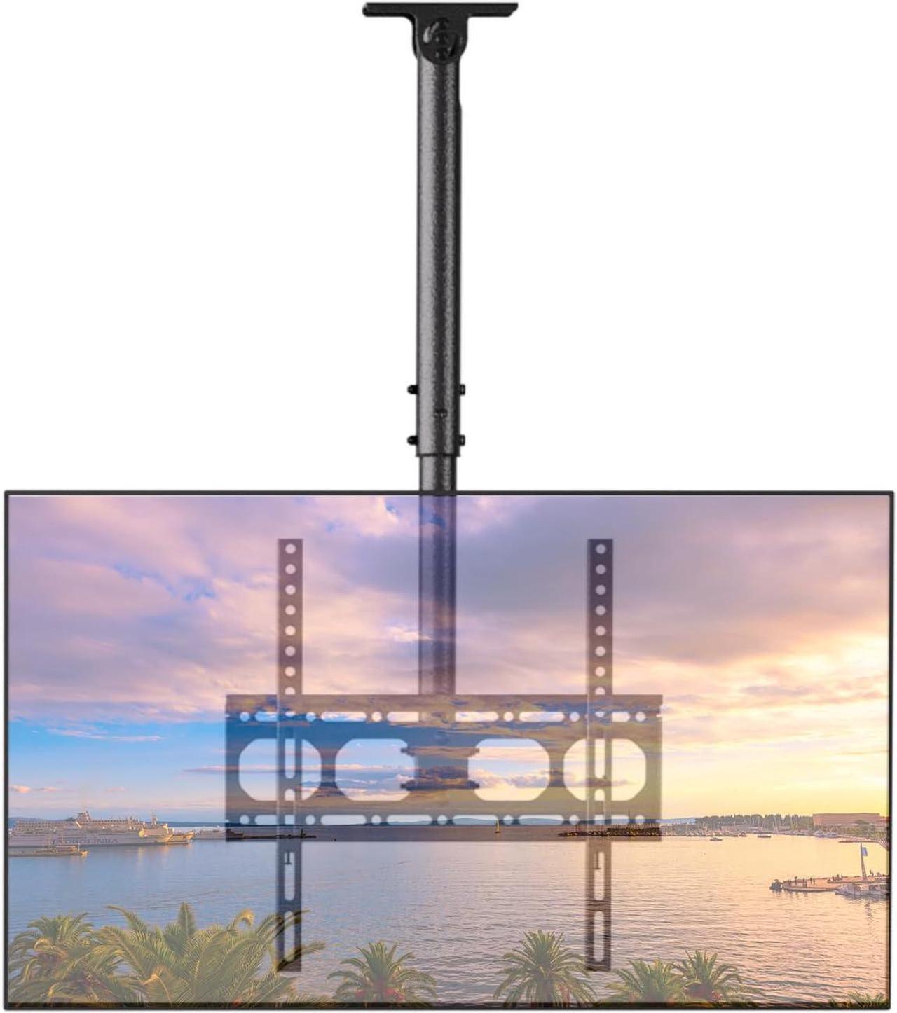 Main image of Ceiling TV Wall Mount Bracket Fits Most 24 to 65 inch Flat/Curved TVs, Height Adjustable Full Motion Hanging TV Mount Holds up to 88 lbs, 360° Rotation Flip Down TV Hanger with Swivel and Tilt