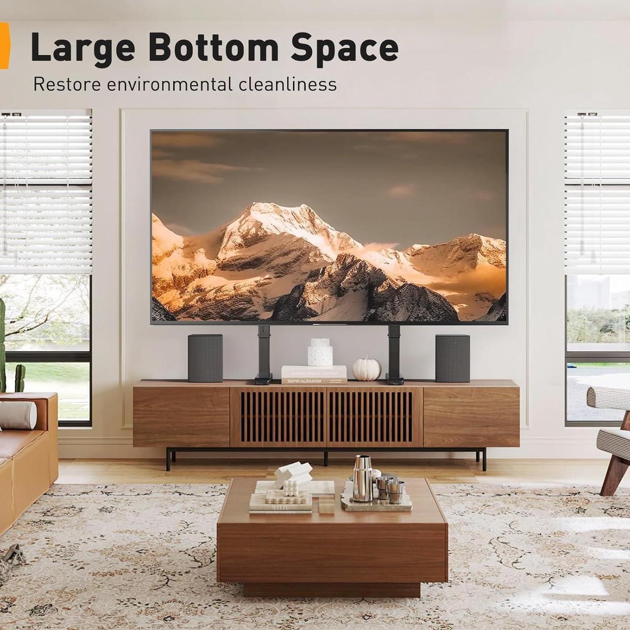 Alt view image 7 of 7 - Perlegear TV Stand Steel TV Legs for Most 3782 Inch Flat or Curved TVs up to 110 lbs, Height Adjustable TV Feet Suitable for Soundbar, Universal Tabletop TV Stand Base Max VESA 800 x 500mm, PGTVS20