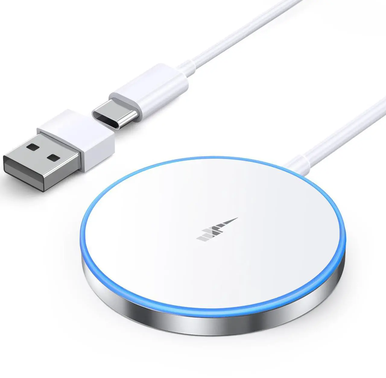Main image of Magnetic Wireless Charger 15W Fast Charging Apple Mag-Safe Charger for iPhone 15/14/13/12 Pro/Max/Plus/Mini and AirPods 3/2/Pro 2/Pro Portable Magnet Charger Pad with Dual Charging Ports