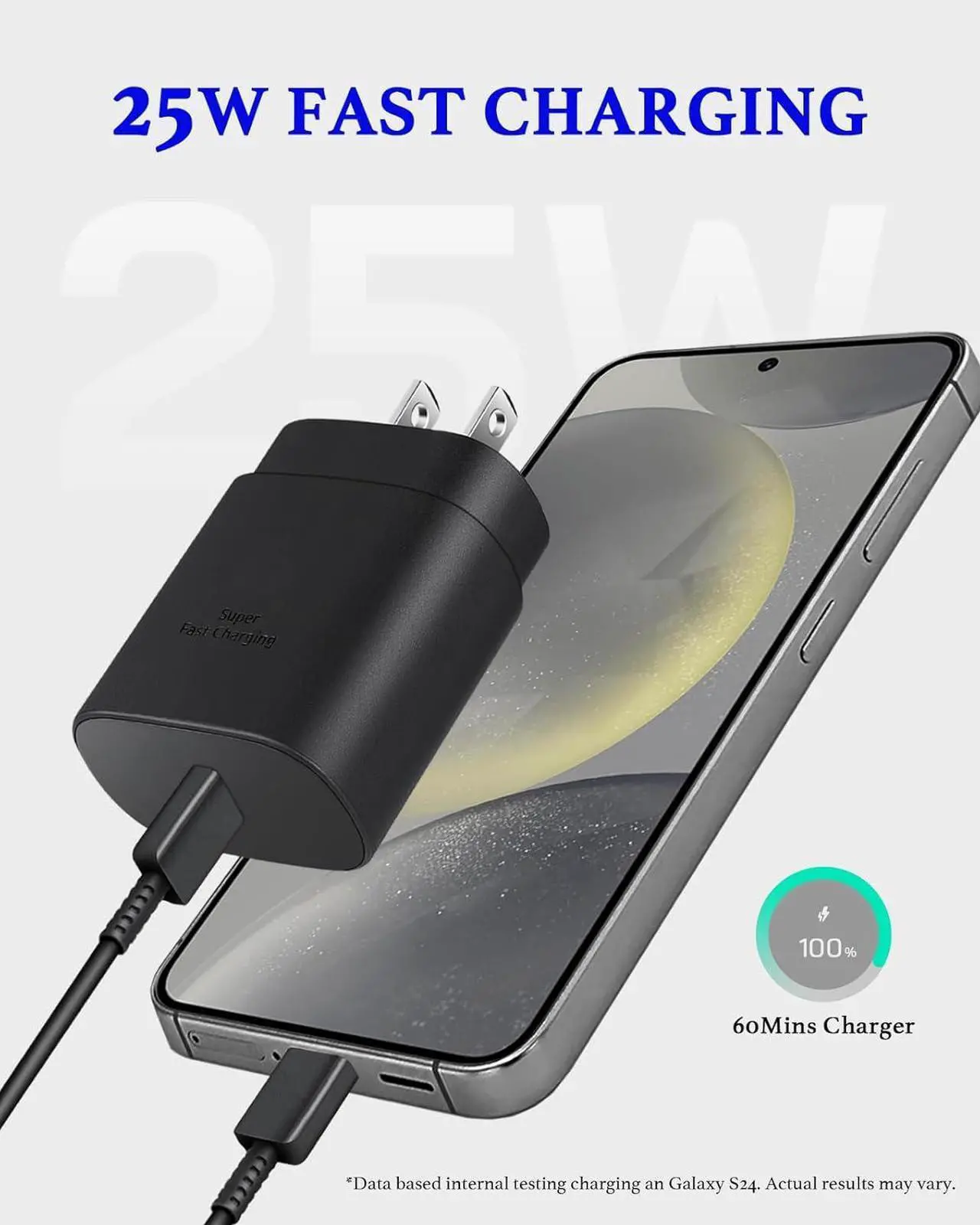 Alt view image 3 of 7 - for Samsung Charger Fast Charging, 2 Pack 25W i Phone 16 15 Charger Block Type C Chargers 10 FT USB-C Charging Cord Compatible with Galaxy S24 Ultra/S23/S22/S21/S20/Phone 16/15/15 Plus/15 16 Pro Max