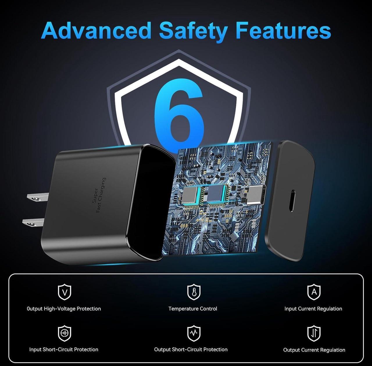 Alt view image 5 of 7 - S25 S24 S23 Ultra Charger 45W USB C Samsung Super Fast Charger Type C&10Ft Long C Charger Cable Cord Fast Charging Android Phone Charger Block for Samsung Galaxy S25Ultra/S25Plus/S25/S24Ultra/S24/S23