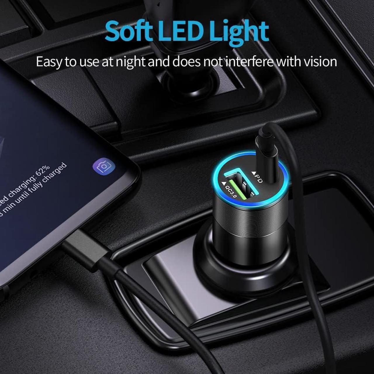 Alt view image 2 of 7 - USB C Fast Charger Kit for Google Pixel 9/9 Pro XL/8/8 Pro/7/7 Pro/6a/6 Pro/6/5a/4, Samsung Galaxy S24, Looptimo 30W PD&QC 3.0 Car Charging Adapter + 20W Wall Charger Block + 2 Pack Type C Cable 3.3ft
