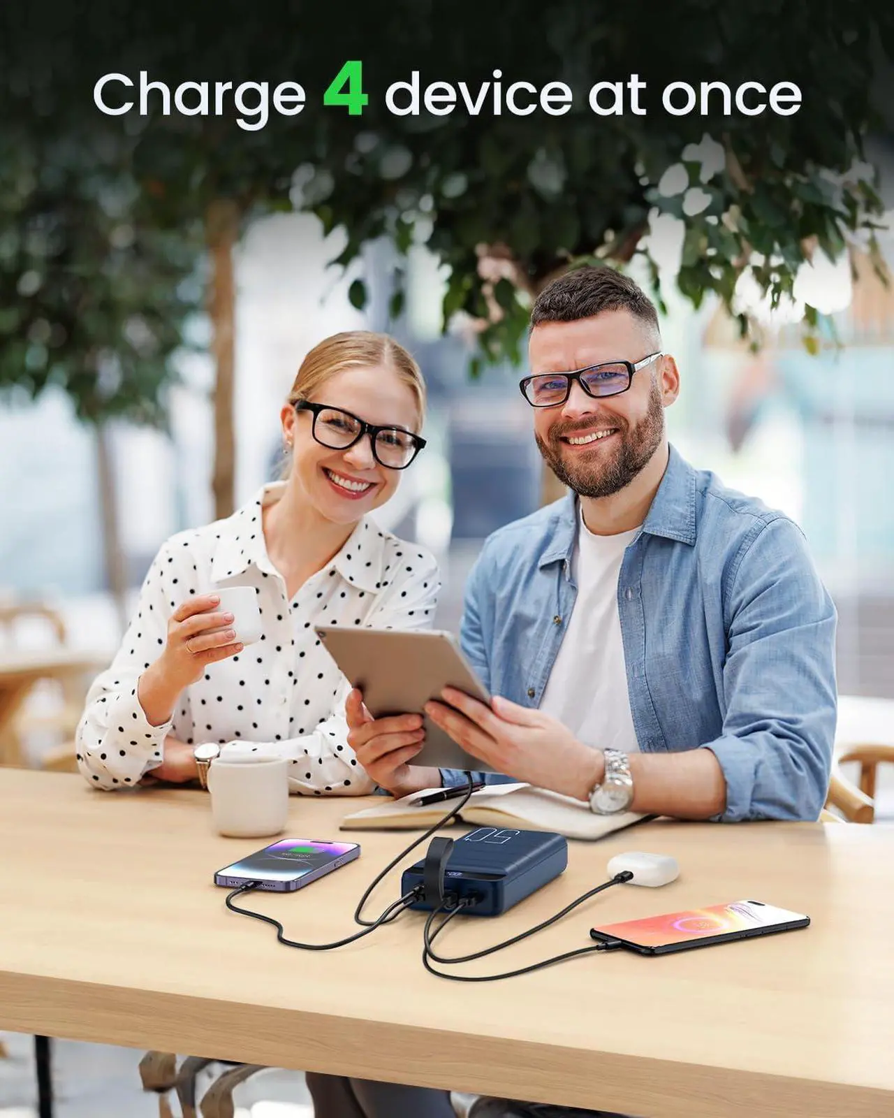 Alt view image 6 of 7 - Portable Charger Power Bank 50000mAh Fast Charging 22.5W USB C Battery Pack Charger Portable with 4 Outputs & 3 Inputs High Capacity External Battery Charging Bank for iPhone  Galaxy