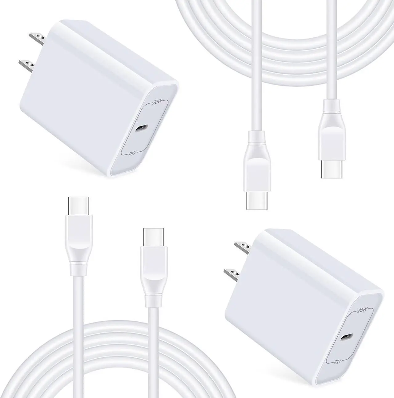 Main image of Type C Samsung Fast Charger for Samsung Galaxy S25/S24/A25/A35/A15/A14/A54/A53, 20W USB C iPhone 16 Charger Fast Charging for iPhone 16 Pro Max/16 Plus/15,PD Wall Charger+6ft iPhone C Charger Cable