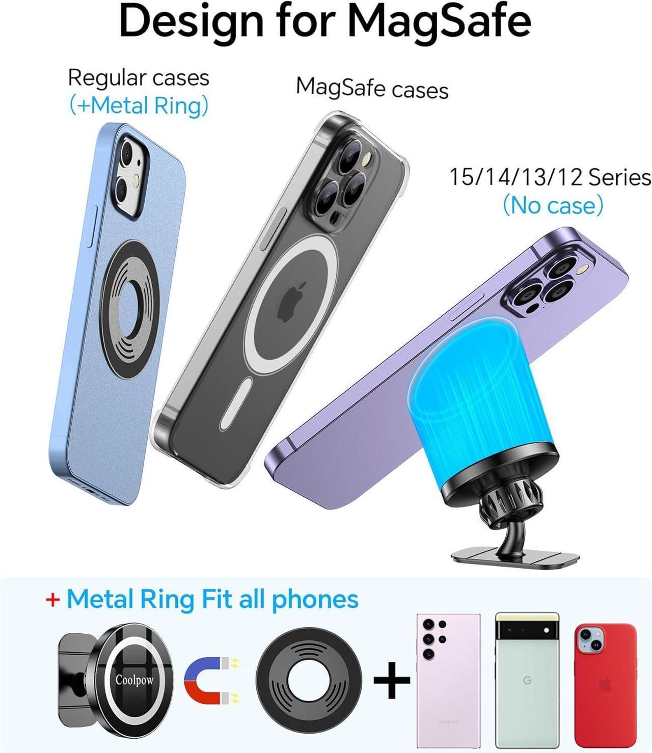 Alt view image 7 of 7 - for iPhone MagSafe Car Mount DashboardStronger Magnets Magnetic Phone Holder for Car DashHands Free  Magsafe car Holder for Car Fit iPhone 15 14 13 12 Pro Max Plus Mini Mag Safe Case &Cell Phone