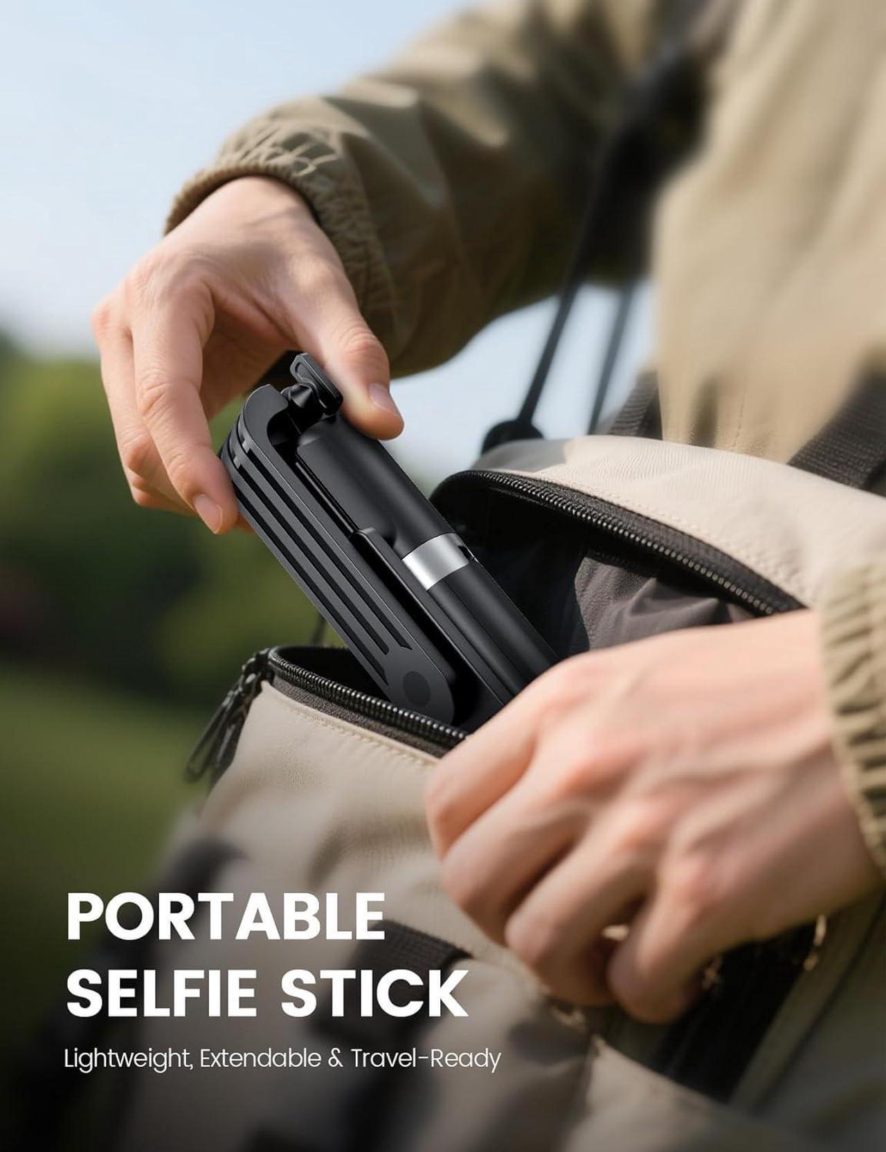 Alt view image 6 of 7 - Selfie Stick Tripod with Remote, Extendable 360° Rotatable Selfie Stick, 41.7" Phone Tripod Stand for Cell Phone Filming Compatible with iPhone Samsung Android Smartphone Gopro