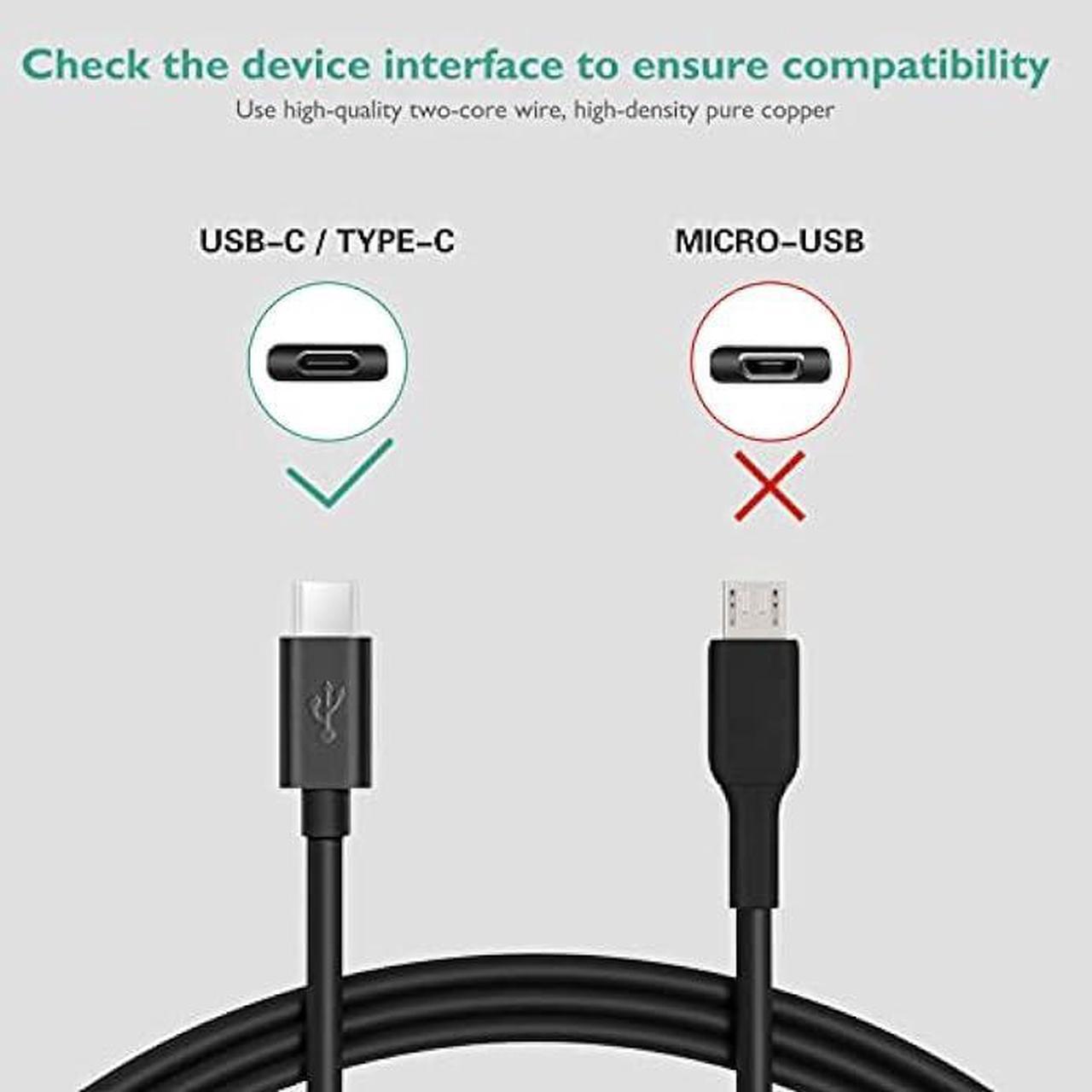 Alt view image 4 of 7 - Universal 5V 2A Type C Charger - USB C Charging Cable for Beats Flex Headphones, JBL Wireless Bluetooth Earbuds and Other Type-C Supported Device Power Supply Adapter