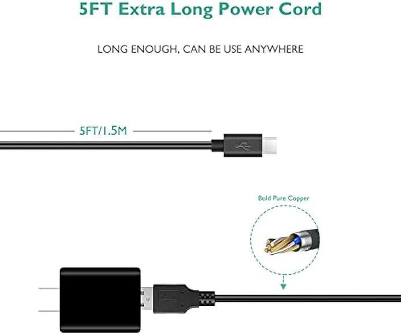 Alt view image 5 of 7 - Universal 5V 2A Type C Charger - USB C Charging Cable for Beats Flex Headphones, JBL Wireless Bluetooth Earbuds and Other Type-C Supported Device Power Supply Adapter