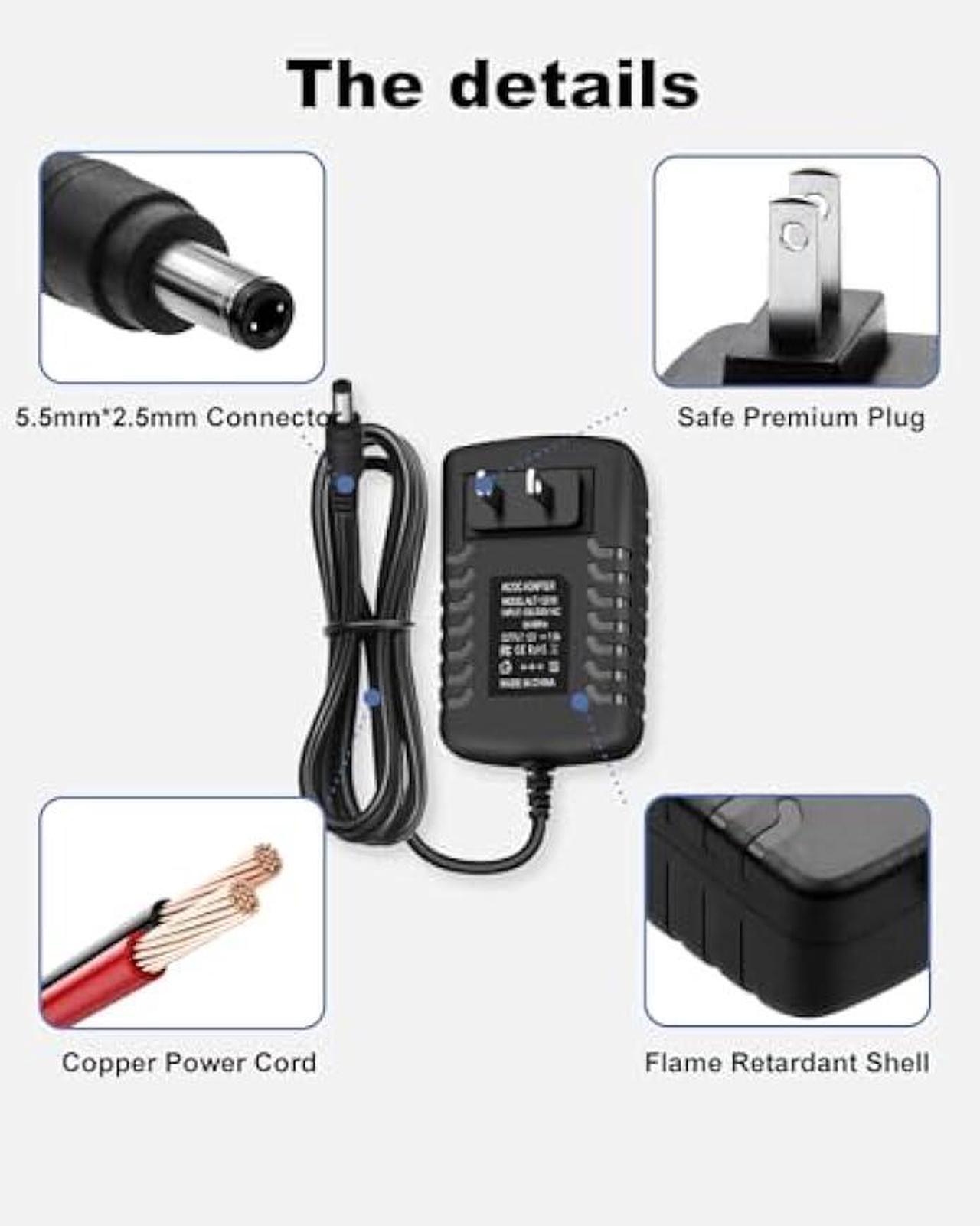 Alt view image 4 of 7 - DC 12 Volt 1.5 Amp Switching Power Supply, 100-240V 50-60Hz AC to DC 12V 1.5A 18W Power Supply Adapter with 5.5mm x 2.5mm Barrel, and 10 More Sizes of Tips