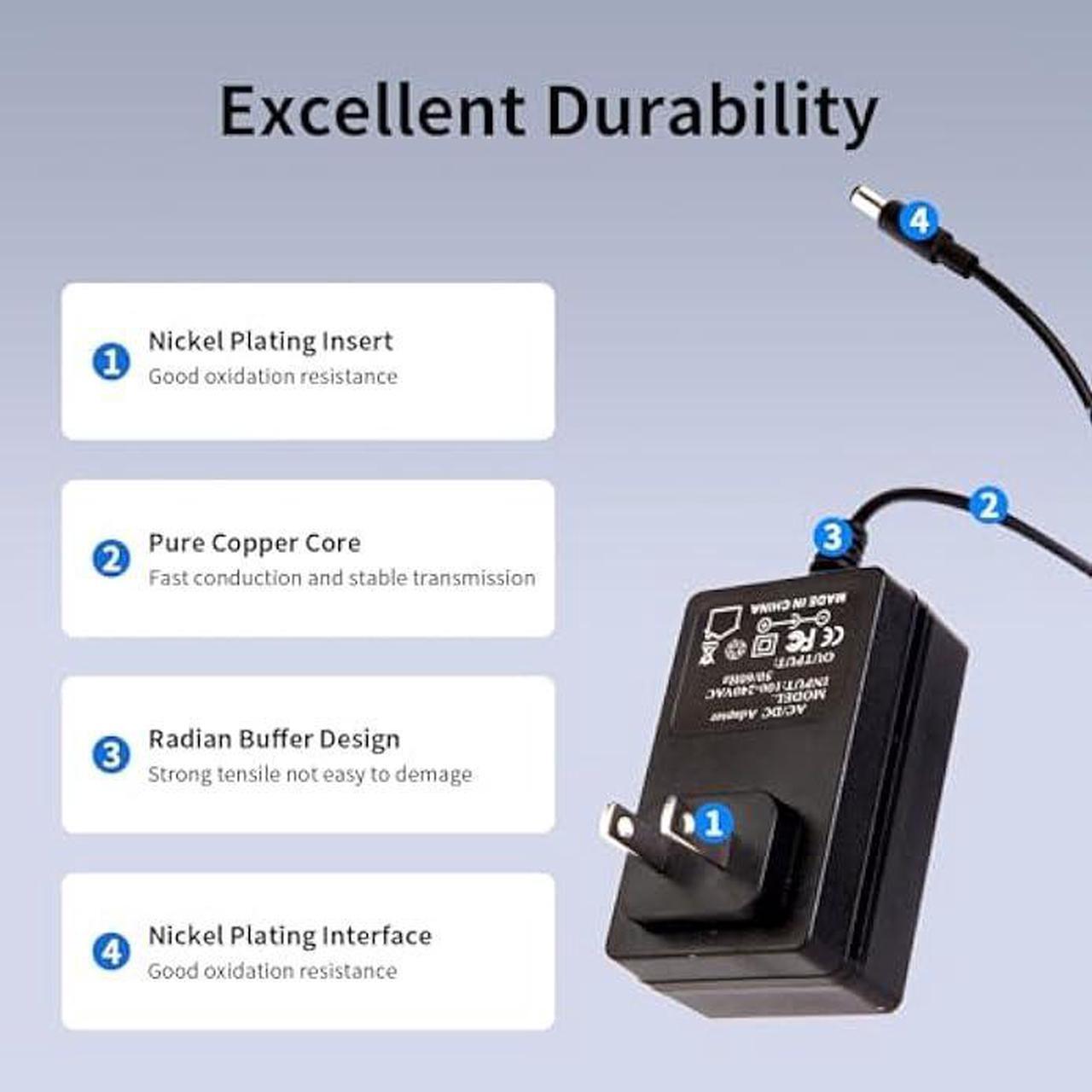 Alt view image 2 of 6 - 18V AC DC Power Supply Adapter 18Volt 1 Amp Charger DC 18V 1A Power Cord with 8 Interchangeable Jacks for 100mA 200mA 300mA 400mA 500mA 600mA 800mA 900mA 1000mA Electronics
