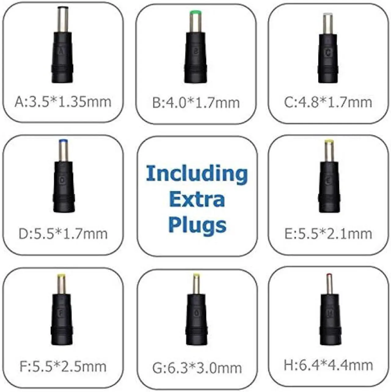 Alt view image 6 of 7 - Excelity AC to DC 15V/2A Wall Charger Power Supply Adapter with 5.5 x 2.1mm Tips