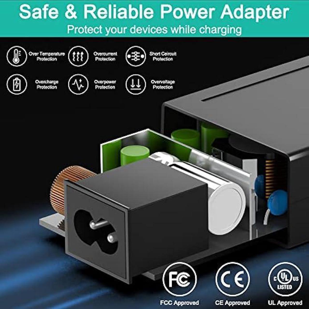 Alt view image 6 of 6 - HKY 19V AC DC Adapter Compatible with Harman Kardon Onyx Studio 8 7 6 5 4 3 2 1 Wireless Bluetooth Speaker Replacement Harman Kardon Charger Power Supply Cord Cable Charger Adaptor