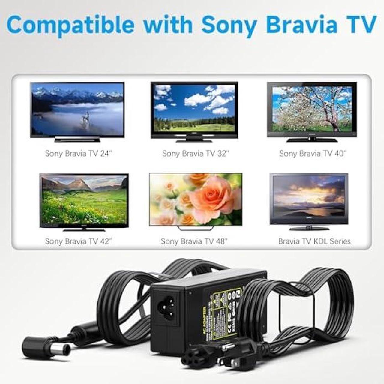 Alt view image 4 of 7 - 19.5V Power Cord for Sony Bravia TV, Sony Bravia TV 24 32 40 42 48 KDL-40W600B, KDL-48W600B, KDL-48650D, KDL-48R510C, KDL-55W650D, KDL-42W650A, KDL-32W700B Power Supply Replacement