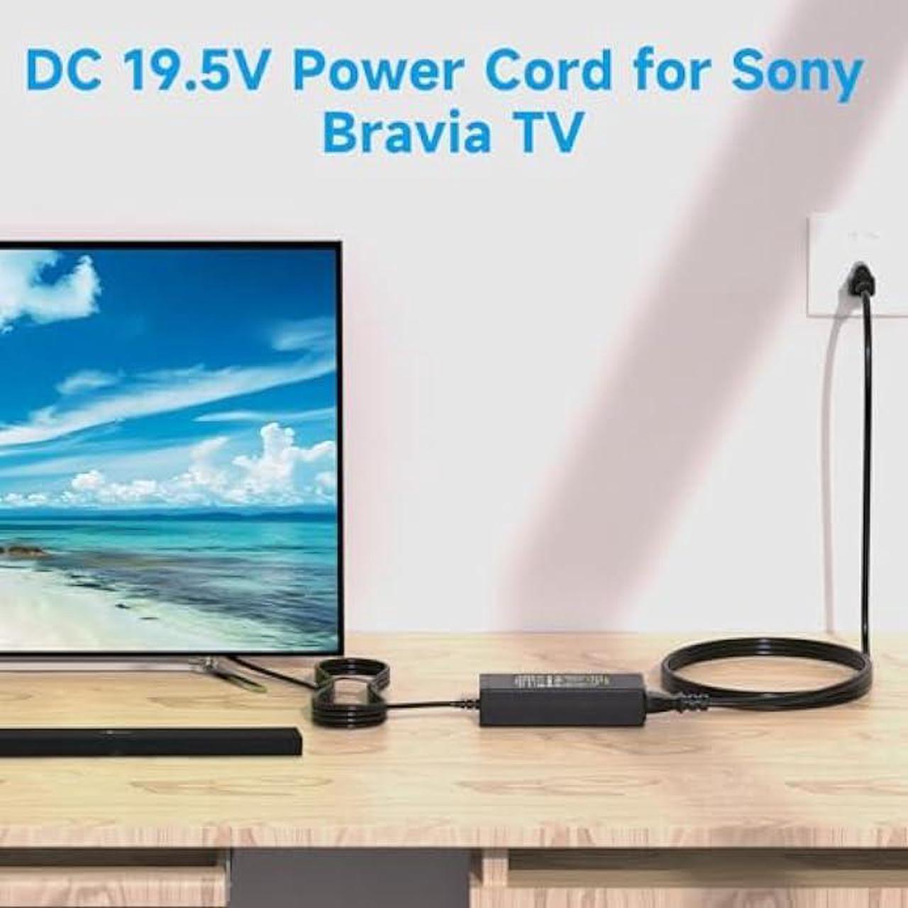 Alt view image 5 of 7 - 19.5V Power Cord for Sony Bravia TV, Sony Bravia TV 24 32 40 42 48 KDL-40W600B, KDL-48W600B, KDL-48650D, KDL-48R510C, KDL-55W650D, KDL-42W650A, KDL-32W700B Power Supply Replacement