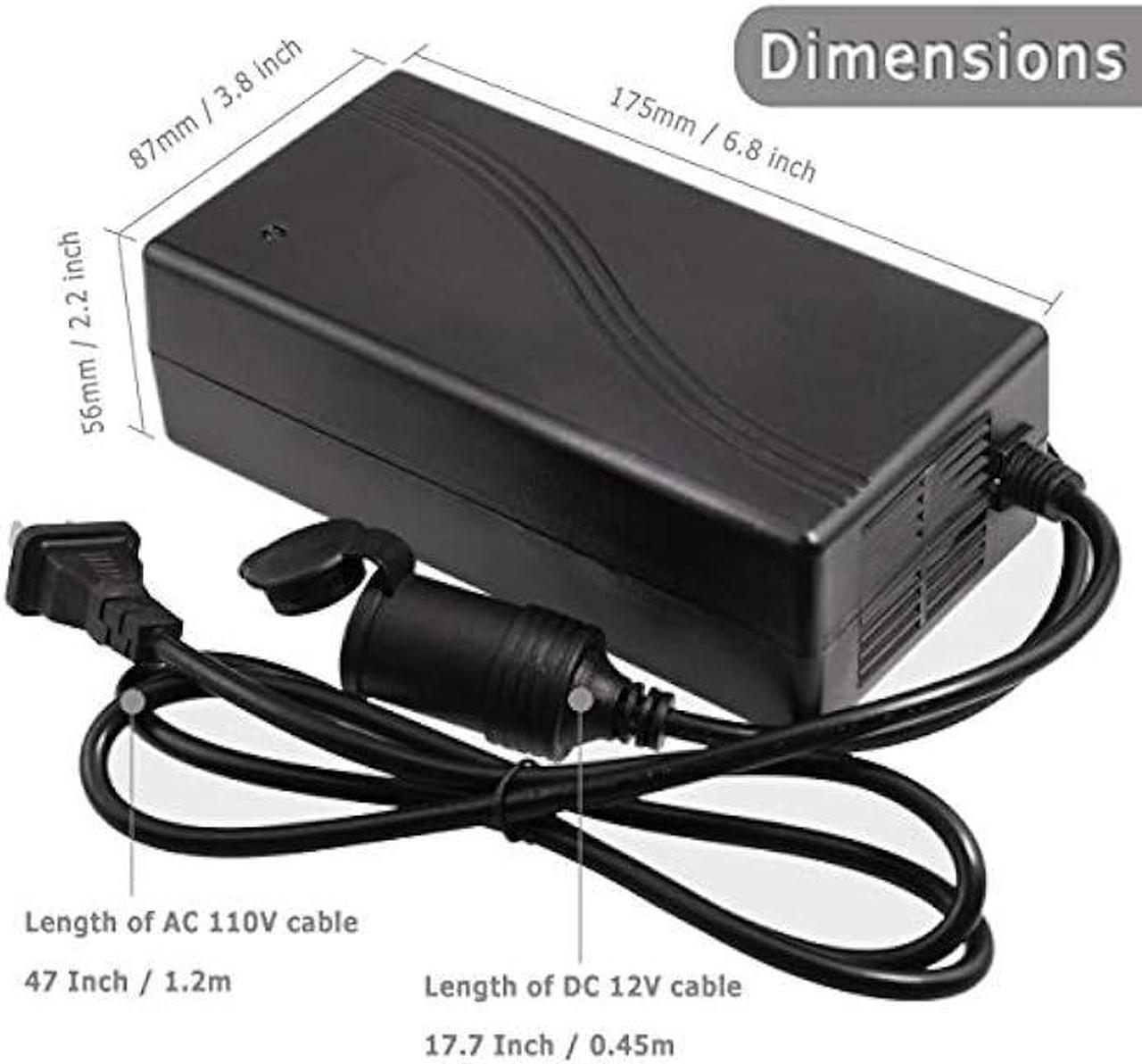 Alt view image 4 of 6 - 180W AC to DC Converter 110v 220V to 12V Car Cigarette Lighter Socket AC DC Power Supply Adapter 12V 15A for Air Compressor Tire Inflator Refrigerator and Other 12V Devices Under 180W