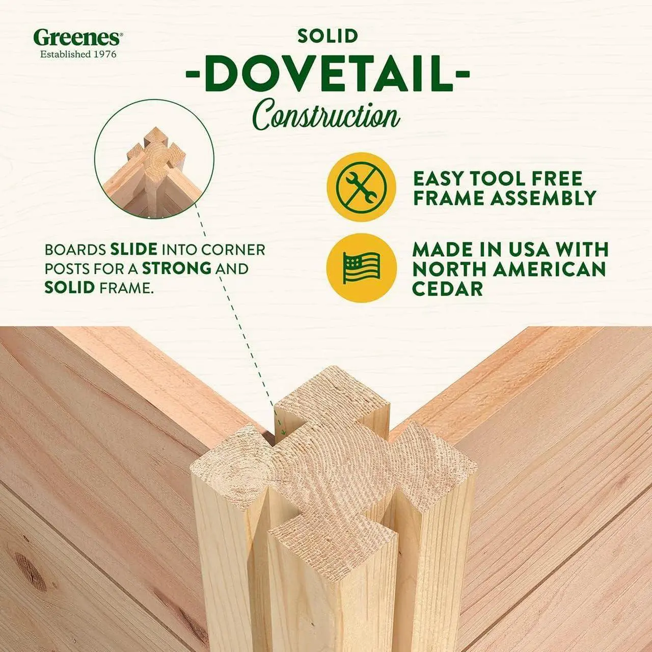 Alt view image 7 of 7 - Greenes Fence Premium Cedar Raised Garden Bed, 2' x 8' x 16.5" - Made in USA with North American Cedar