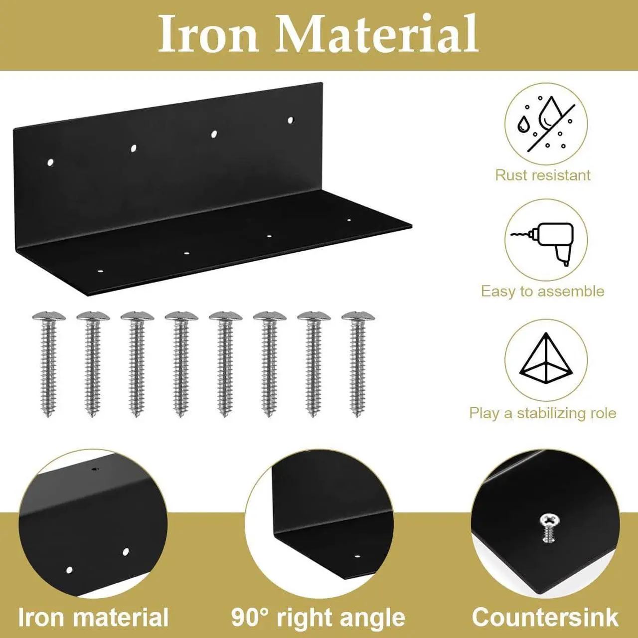 Alt view image 3 of 6 - Set of 4 Raised Garden Bed Corner Brackets for Elevated Beds, Compatible with 10-12 Inch Garden Bed Heights DIY Flower or Vegetable Garden