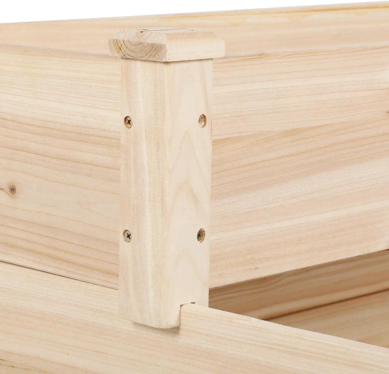 Alt view image 4 of 7 - Topeakmart 3 Tier Raised Garden Bed Wood Garden Box Wooden Vegetables/Flower/Herb Elevated Garden Planter Boxes Outdoor, Wood