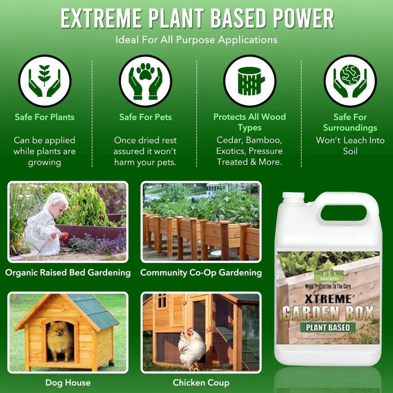 Alt view image 5 of 6 - Garden Box Sealer | FDA Food Contact Safe Plant-Based Wood Sealant for Raised Beds, Planters & Pet Houses. Protects All Wood Types from Water & Weather Damage | Eco-Friendly Sustainable Solution