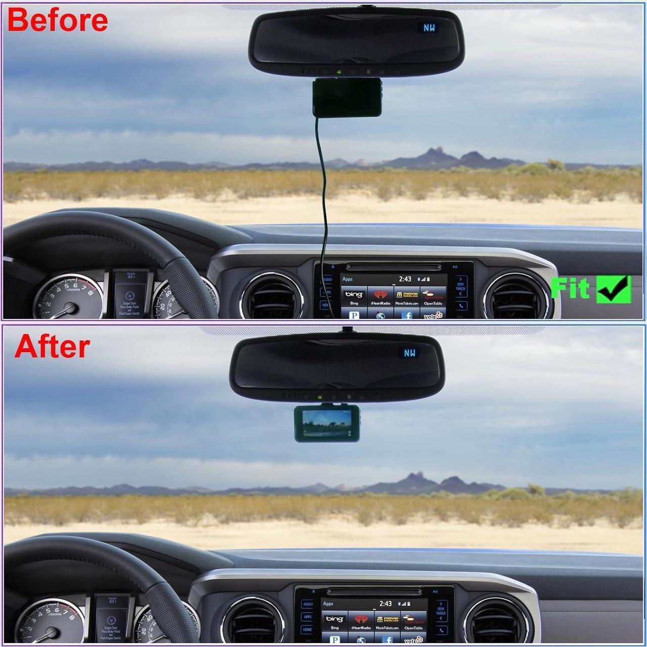Alt view image 2 of 5 - Dash cam Power Adapter for Hyundai Tucson Santa Fe Elantra Sonata,KIA Sportage K5 and More Select Models,10pin with Auto-Dimming,USB Power Source from Rearview Mirror,Plug and Play,Hide The Wires