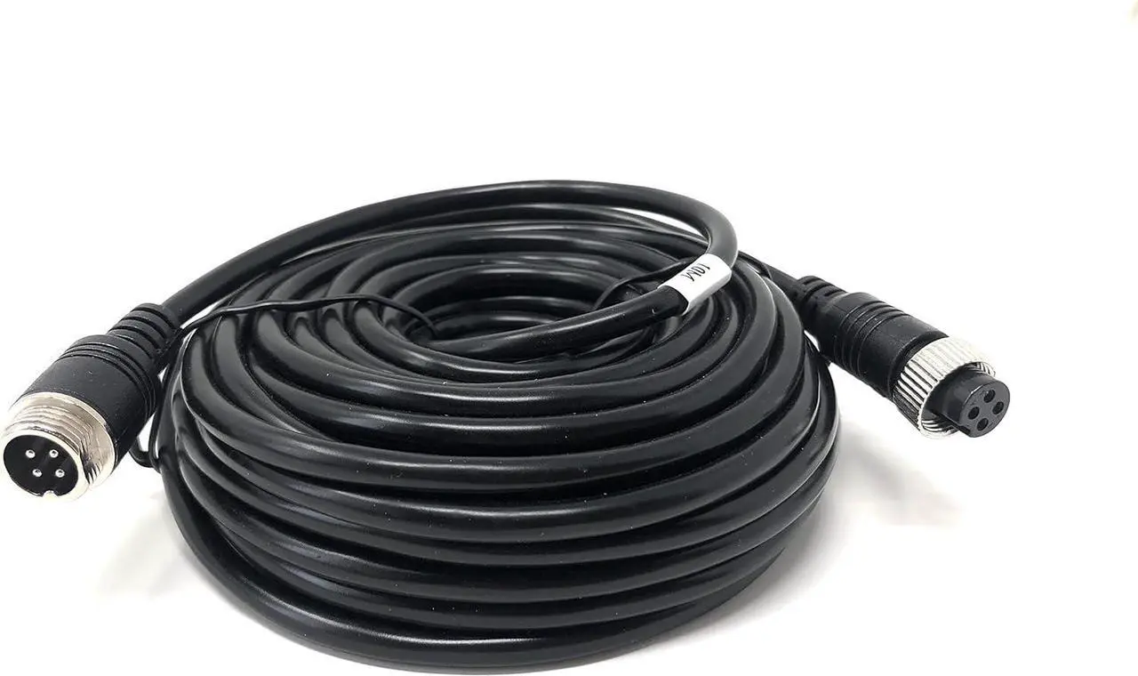 Main image of Vehicle Dash Cam 4pin Video Extension Cord, 30ft - with Aeronautic Adapter for Backup Camera and AI Video Systems - Car Accessories - Compatible with RVs, Cars, Trucks, and Wireless Dash Cams