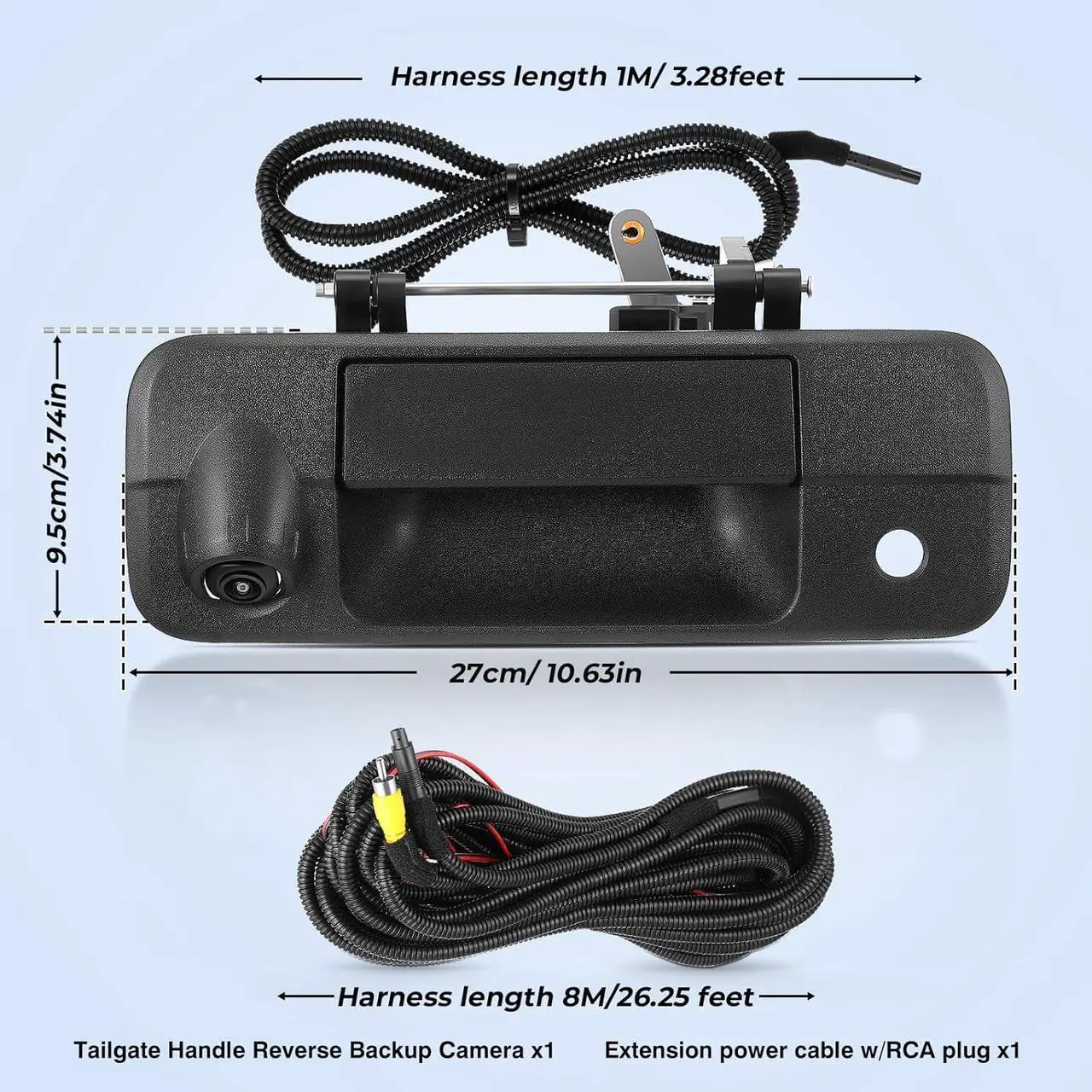 Alt view image 6 of 7 - Tailgate Handle Backup Camera Fit for Toyota Tundra 2007-2013 Classic Tailgate Reversing Rear View Park Assist Camera RCA Plug Replaces 69090-0C051 86790-34011 86790-34030