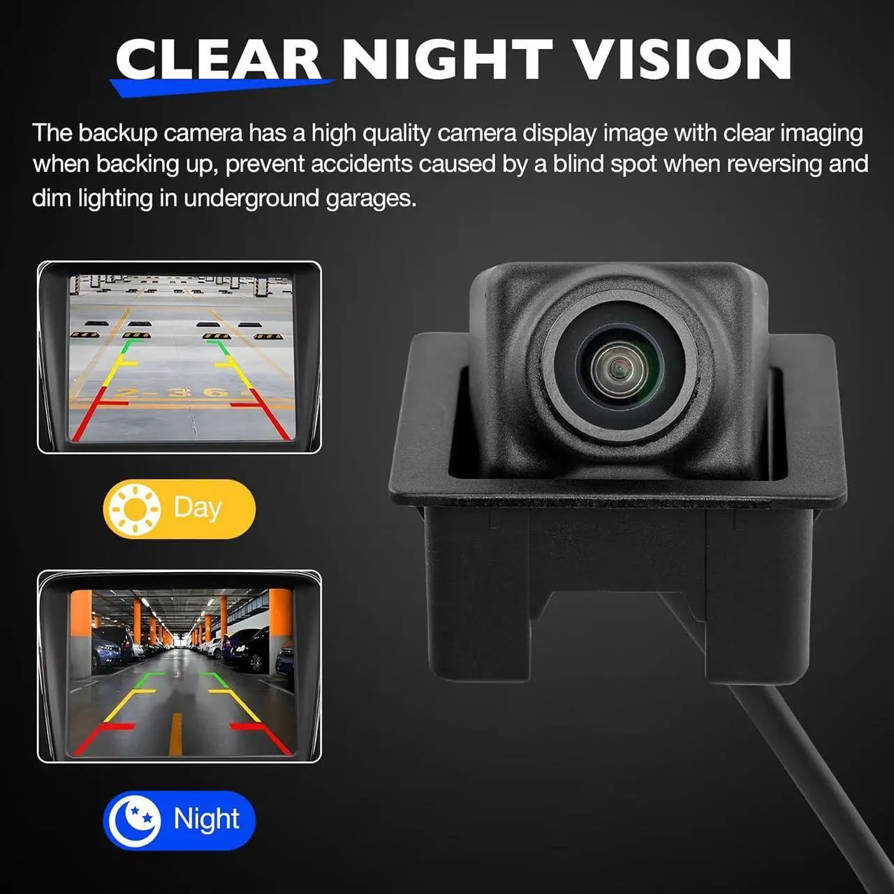 Alt view image 4 of 7 - Backup Camera, Compatible with 2010-16 Cadillac SRX - Reverse Safety Assist Reversing Parking Cameras - Replace 23205689 15926122 590-076 GM1960104 Rear View Back Up Camera
