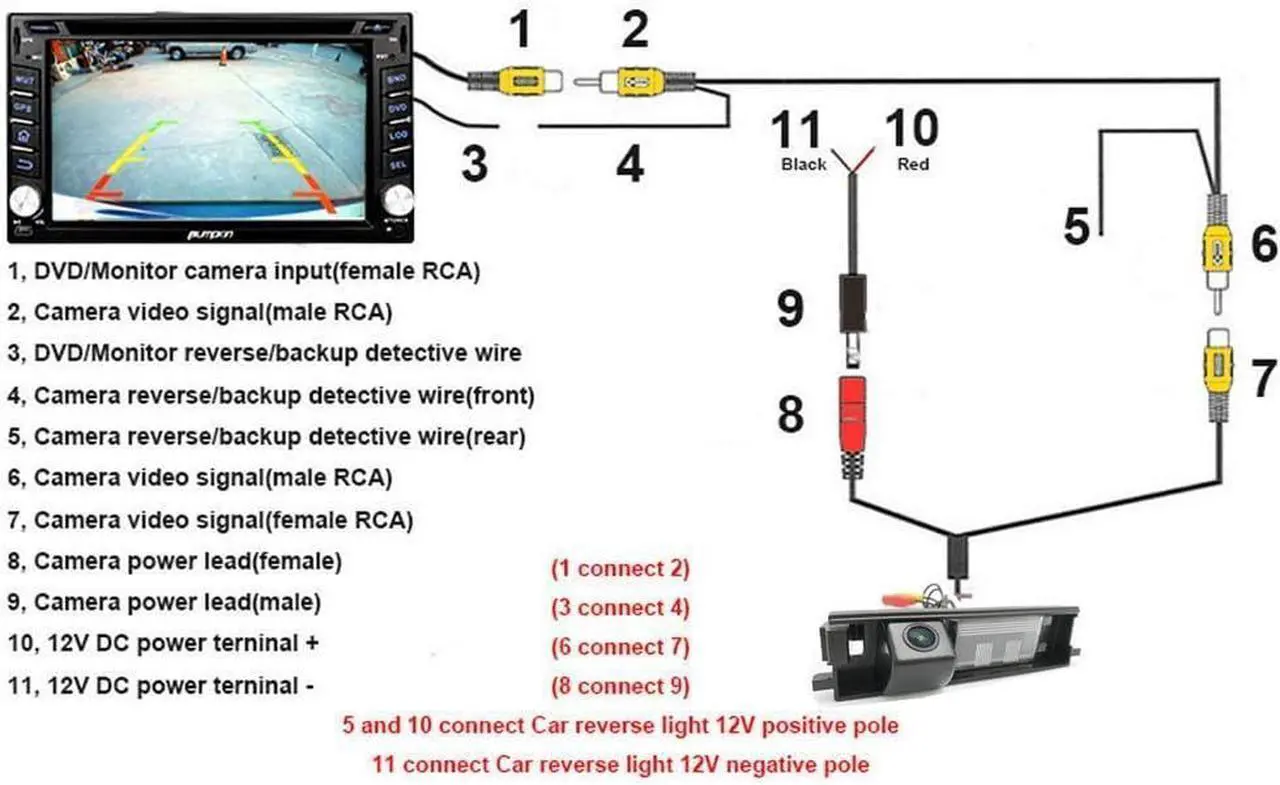 Alt view image 3 of 4 - CCD Color Car Rear View Reverse Parking Camera Compatible with Toyota RAV4 RAV-4 Version-B Horizontal Hole