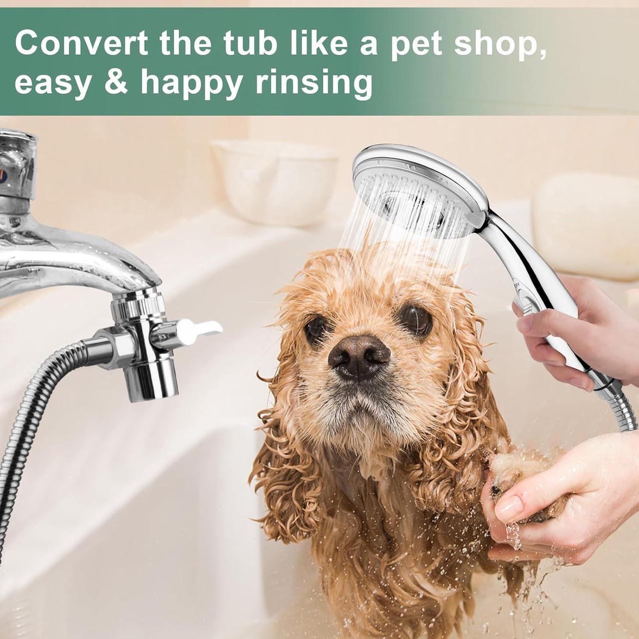 Alt view image 2 of 7 - KLLEYNA Shower Head Sink-Faucet Bathtub-Bathroom-Garden - Hose Sprayer Attachment(5 Adapters) for Hair Washing & Pet Dog Rinse & Baby Bath, ON/OFF Extension for Moen, Kohler, Delta, American Standard