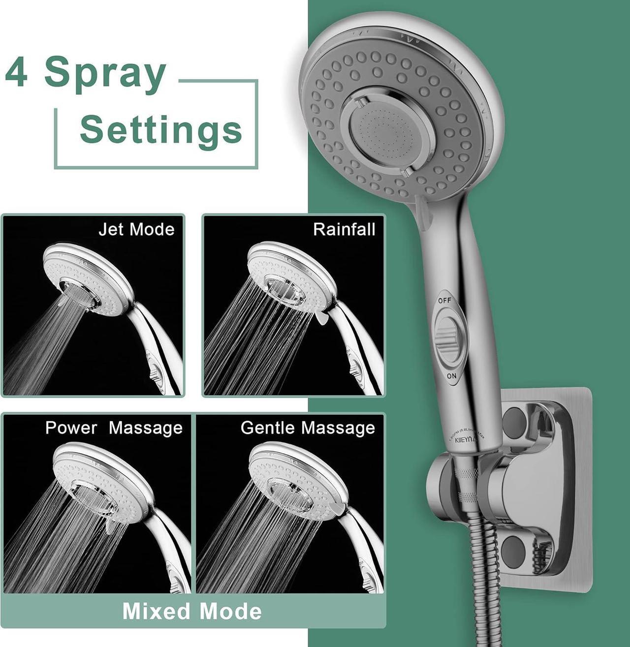 Alt view image 4 of 7 - KLLEYNA Shower Head Sink-Faucet Bathtub-Bathroom-Garden - Hose Sprayer Attachment(5 Adapters) for Hair Washing & Pet Dog Rinse & Baby Bath, ON/OFF Extension for Moen, Kohler, Delta, American Standard