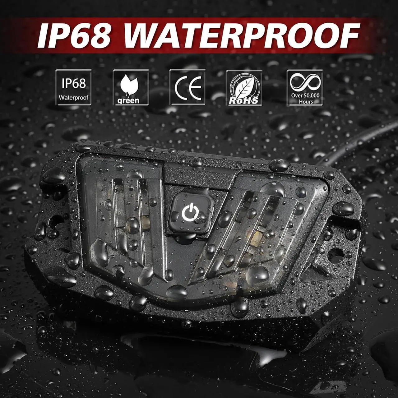 Alt view image 5 of 7 - V-Pro LED UTV Dome Light RGBW, 12V Car Interior Light W/Switch Roll Bar Cage Mount Led Truck Bed Lights for UTV Polaris RZR Ranger Can-Am Kawasaki Pioneer Talon ATV Car SXS Truck