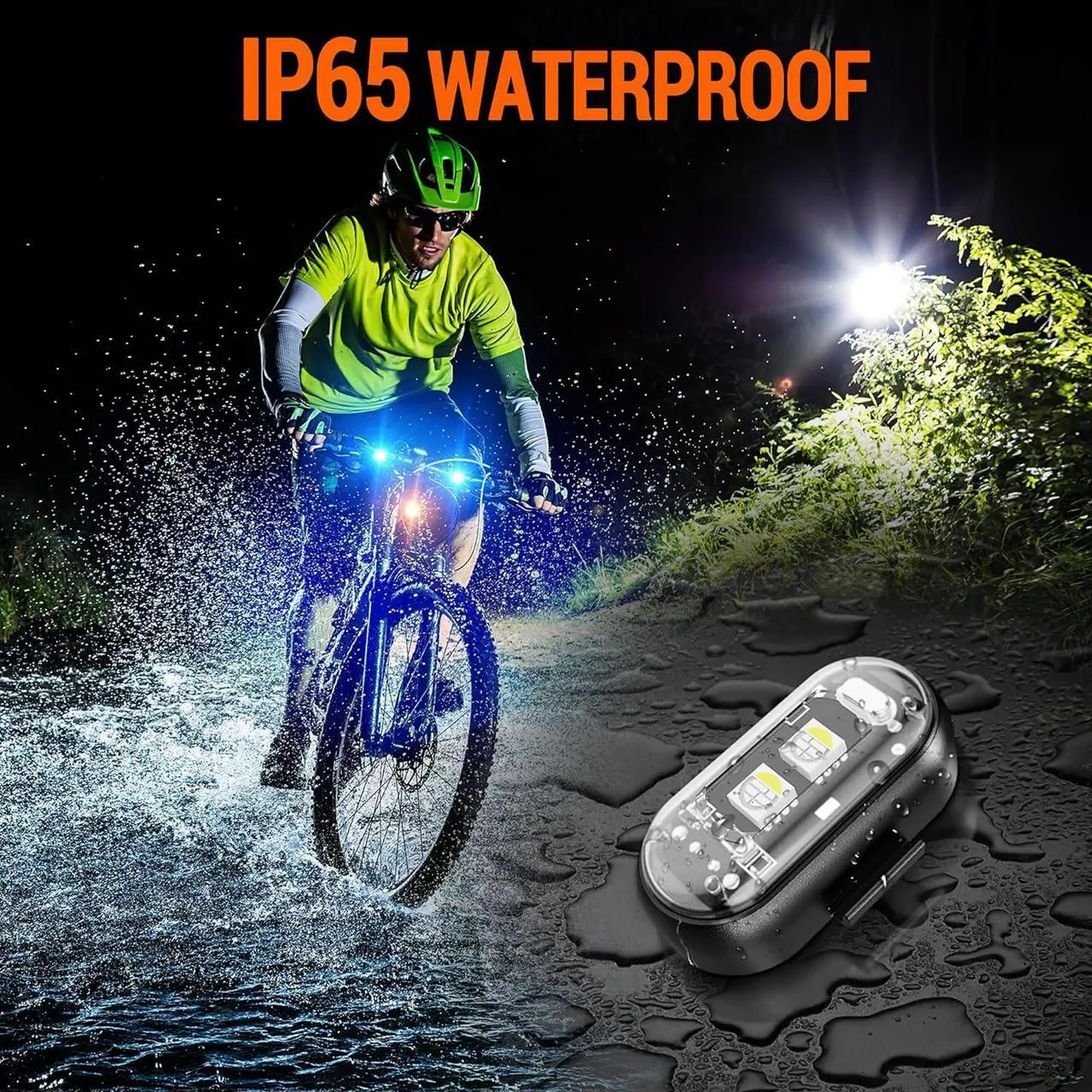 Alt view image 4 of 7 - Wireless LED Strobe Lights Remote Control, 8 Colors USB Charing Waterproof Anti-Collision Flashing Emergency Warning Lights for Car Motorcycle Drone Aircraft Bike 8PCS
