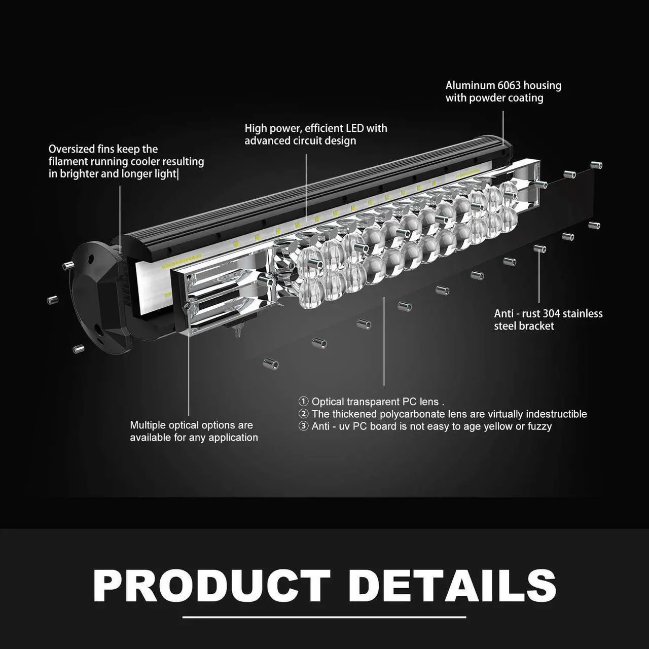 Alt view image 3 of 7 - DOT Approved 20Inch Spot Flood Combo Led Light Bar Reverse+4pcs 4Inch Light Cube pods for Front Rear Bumper Brush Bull Grille Trails Truck for Can am Maverick Polaris Kubota Honda JK TJ JL XJ Truck