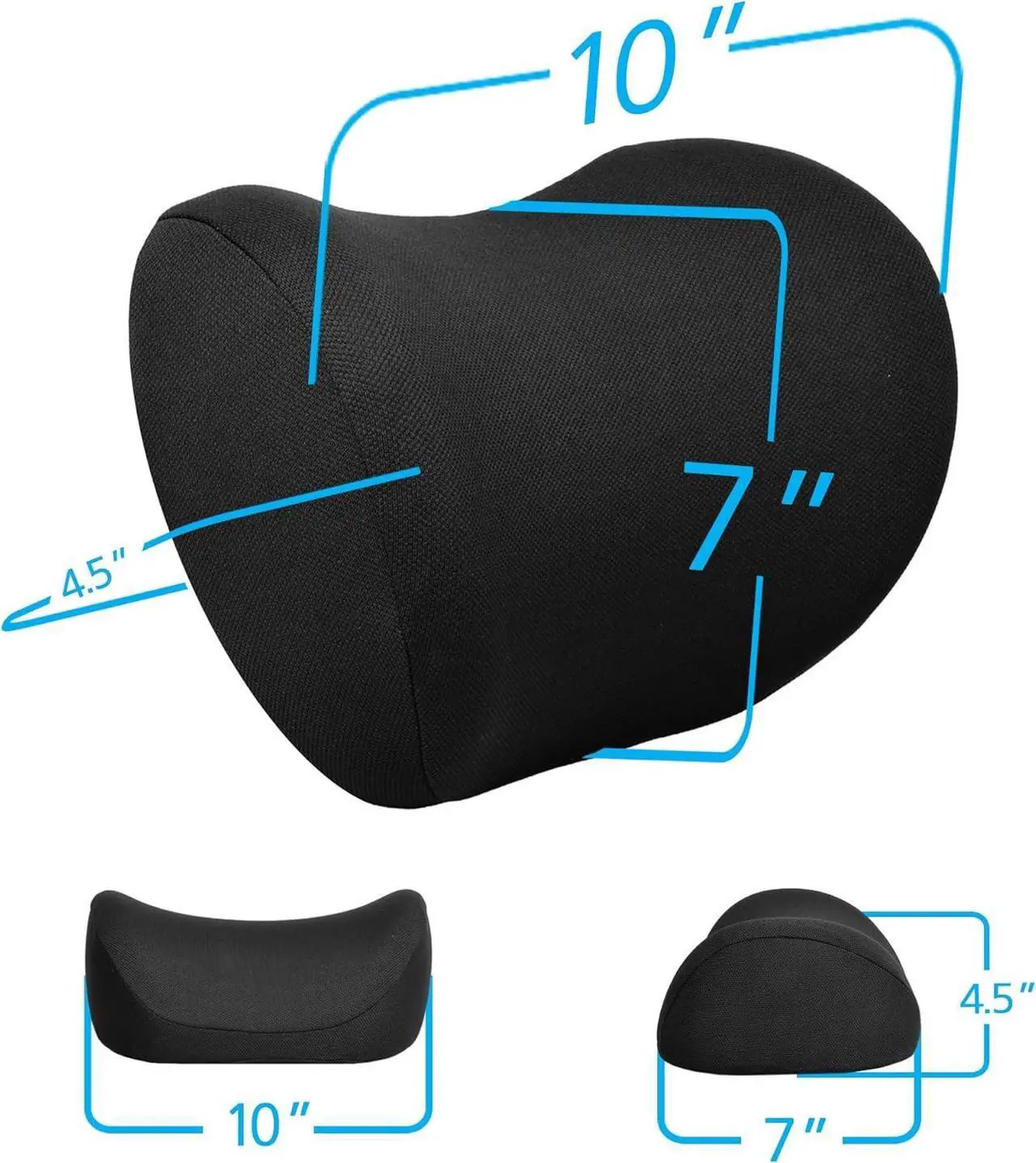 Alt view image 2 of 7 - 2 Pack Car Neck Pillow, 100% Memory Foam Car Headrest Pillow for Neck Support, Breathable Removable Cover & Adjustable Strap, Ergonomic Design for Driving Comfort, Neck Pain Relief, Travel