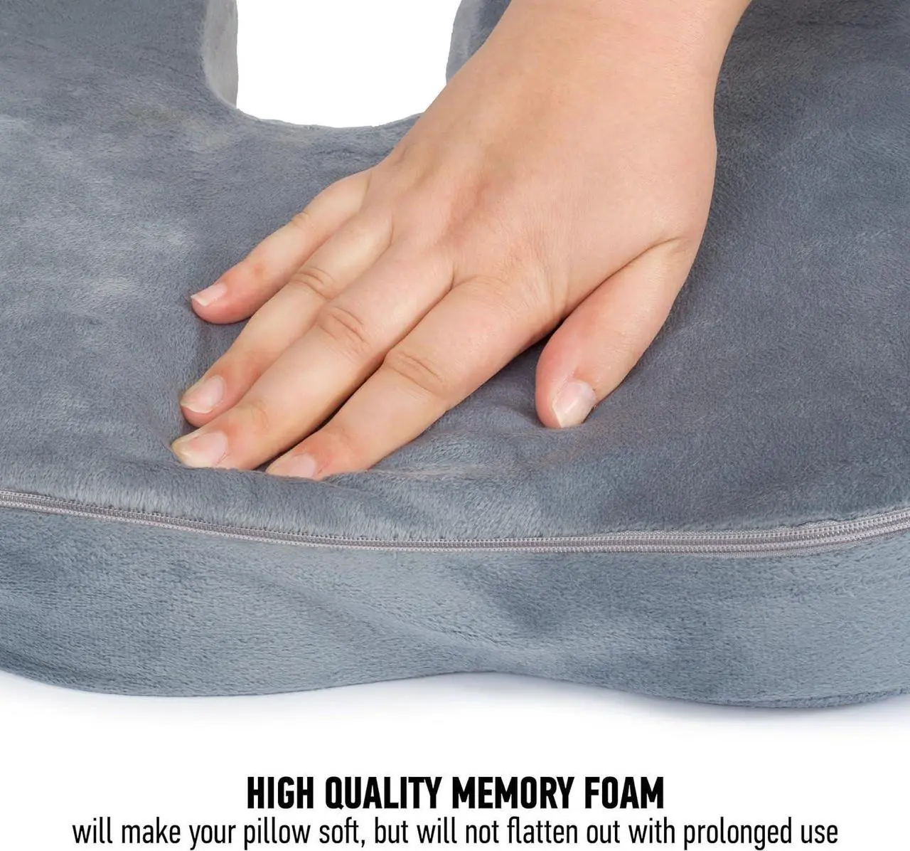 Alt view image 7 of 7 - Dr. Flink Tailbone Seat Cushion - Pain Relief Chair Pillow, Cool Gel-Enhanced 100% Memory Foam, Orthopedic & Quality Comfort | Support & Relives Back & Sciatica, for Car, Truck, Home, and Office