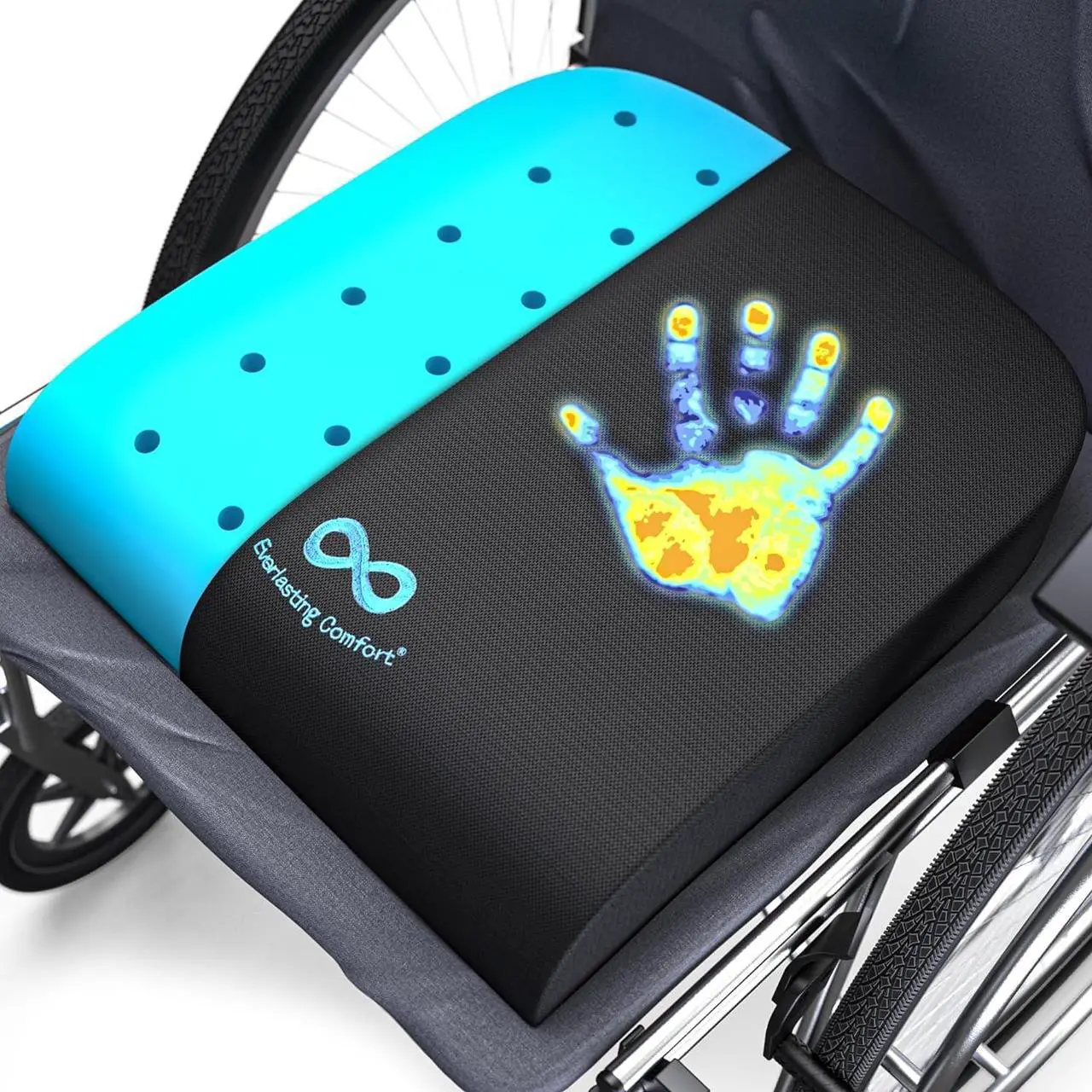 Main image of Everlasting Comfort Memory Foam Wheelchair Cushion - Gel Seat Cushion for Seniors and Adults - Pressure Relief and Tailbone Pain Support - Ventilated and Soft Cushion for Ultimate Comfort
